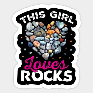 Rock Collector Hunting Girl Sticker